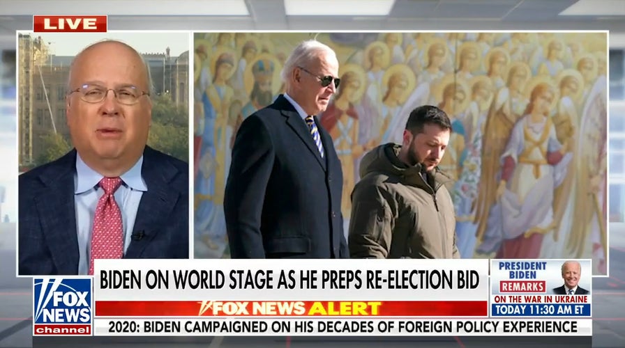 Biden 'absolutely' made a mistake visiting Ukraine before East Palestine: Karl Rove