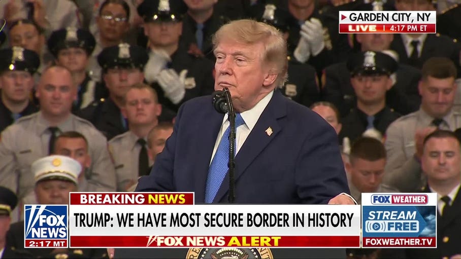Trump touts drop in illegal border crossings
