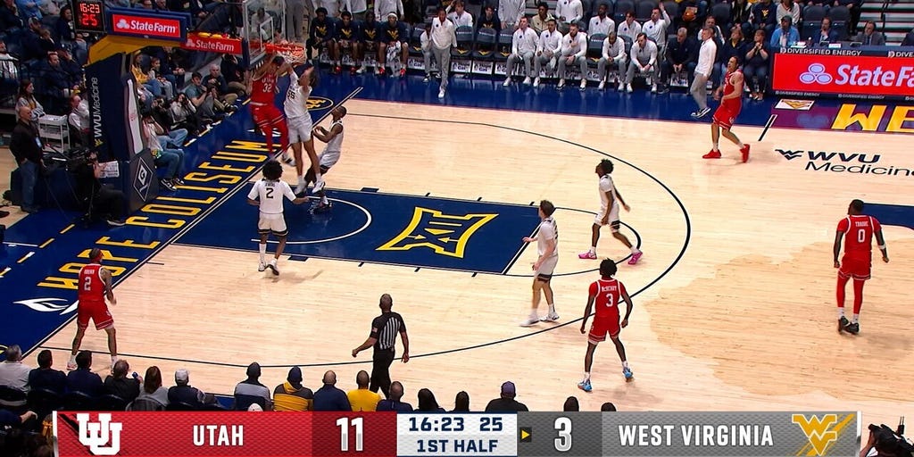 Utah’s James Okonkwo Finishes the Break With Emphatic Slam vs. West Virginia
