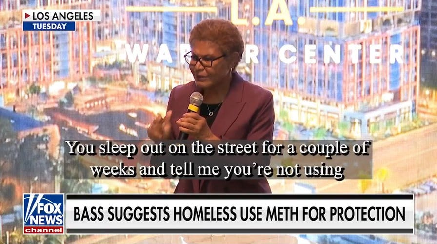 Karen Bass suggests homeless use meth for protection