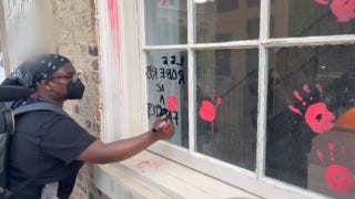 Anti-Israel protesters vandalize UNC Chapel Hill chancellor's office, smear red paint on building - Fox News