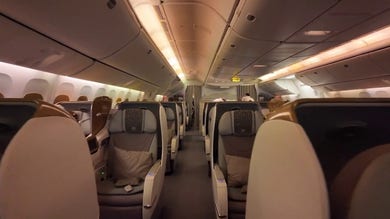 Passenger finds nearly empty Emirates business class cabin on short flight