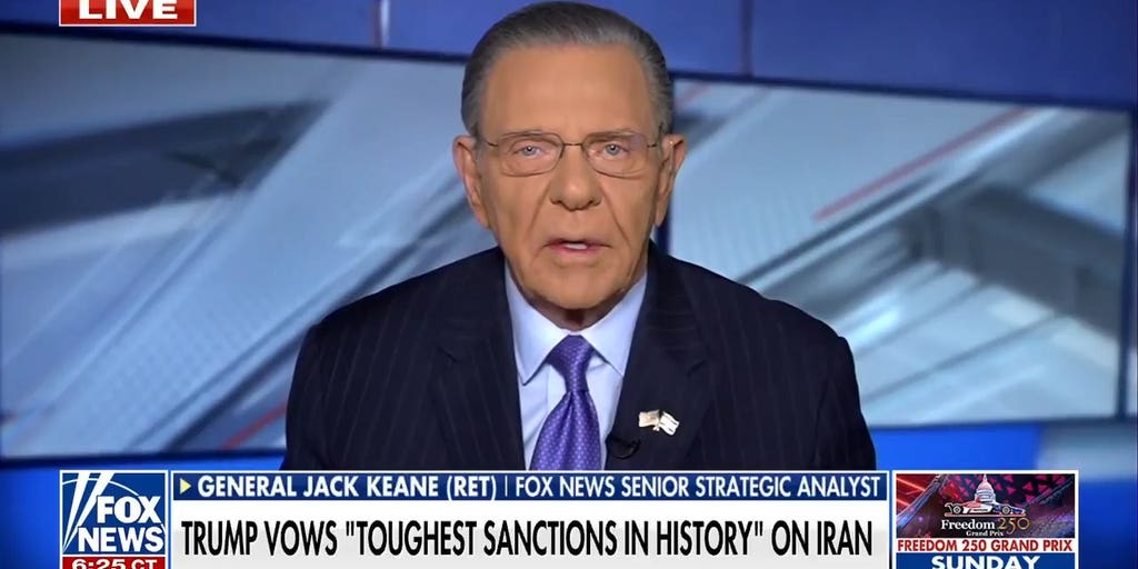 Gen. Jack Keane outlines U.S. military approach as Trump highlights concerns over Iran’s nuclear danger. Gen. Jack Keane outlines U.S. military approach as Trump highlights concerns over Iran’s nuclear danger.