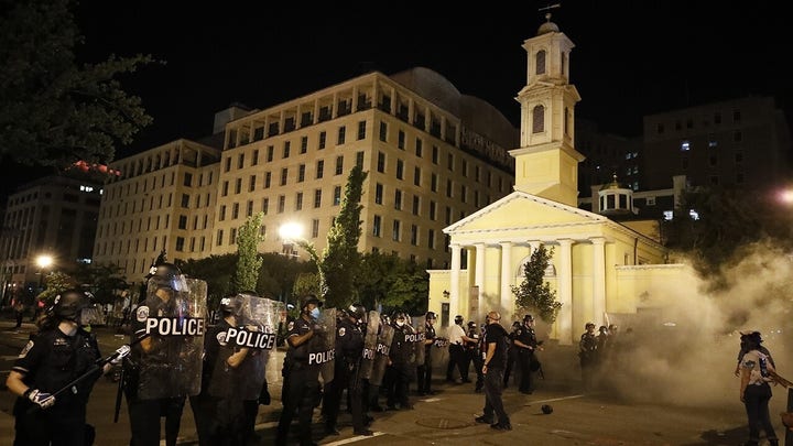 Cleanup begins after fire damages historic DC church during riots