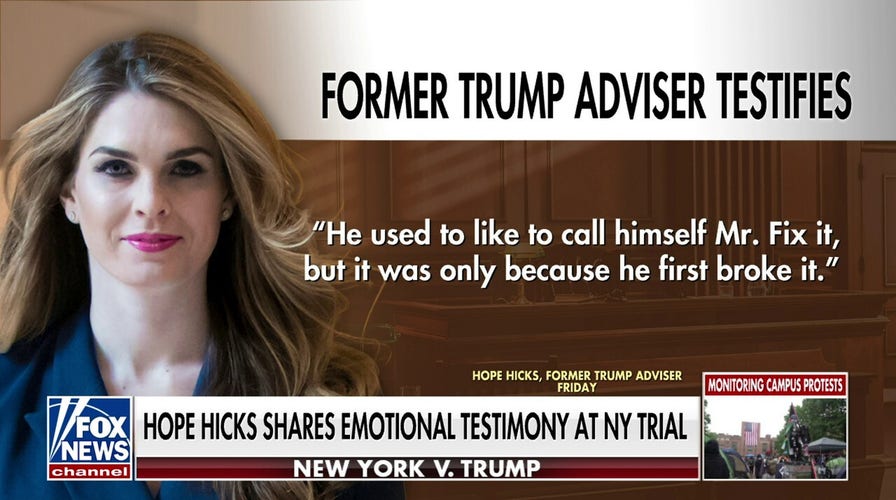 Hope Hicks 'broke down in tears' in testimony during NY v. Trump trial: Madeleine Rivera