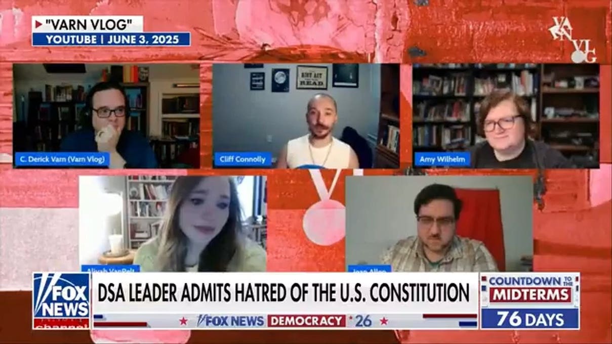 Democratic socialist leader admits 'hatred' of the US Constitution