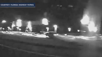 Florida police chase ends after vehicle goes airborne, crashes into car dealership