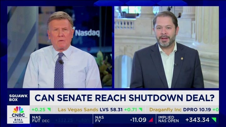 Dem Sen. Ruben Gallego pushes back on CNBC host over Obamacare