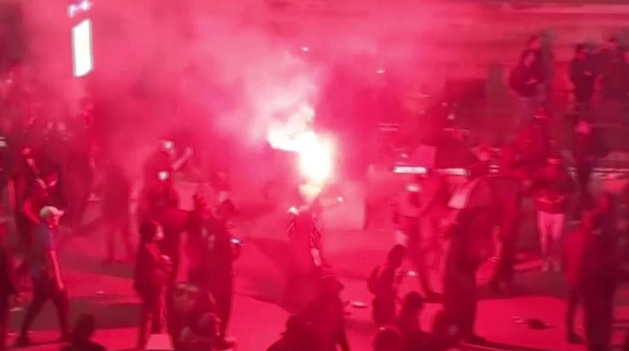 Rioters take to the streets after French election results pour in: video