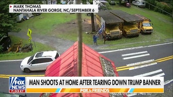 Georgia man arrested for allegedly shooting at NC home after tearing down Trump banner
