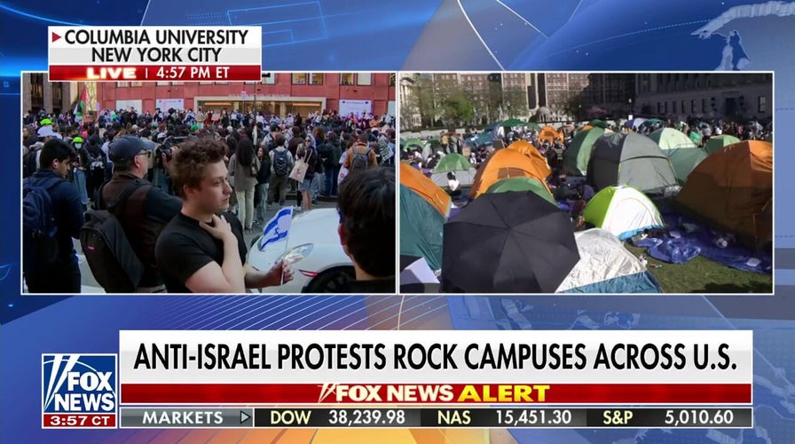 Hundreds of anti-Israel protest tents set up on Columbia University’s campus