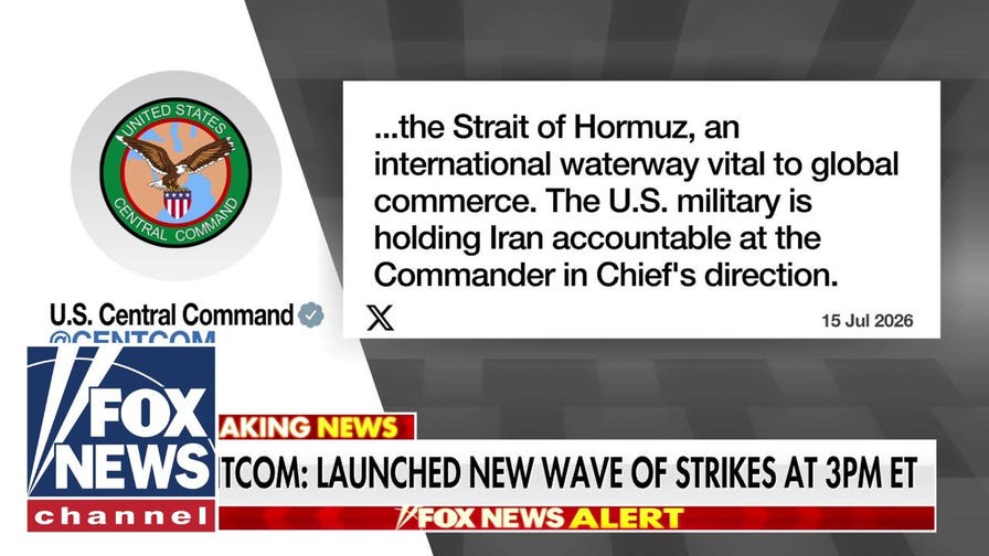 CENTCOM announces second wave of US strikes on Iran in one day