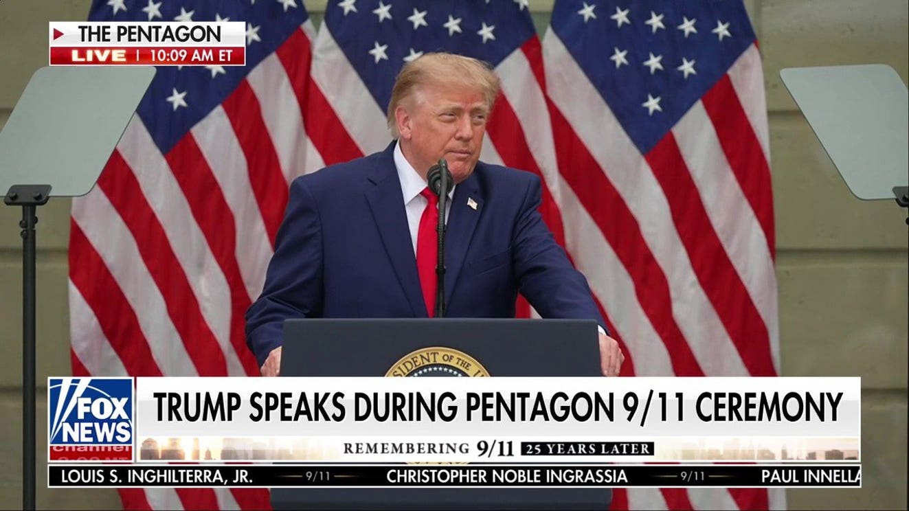 Trump honors 9/11 victims at Pentagon memorial ceremony