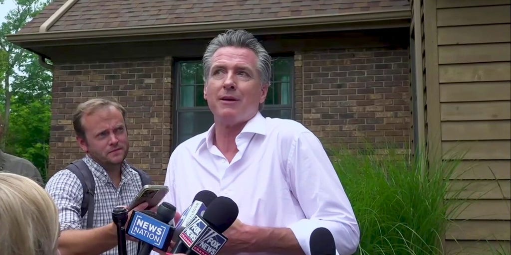 Potential Biden replacement Newsom dodges question on support for VP Harris