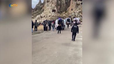 Famous 'fairy chimney' formation crumbles near museum in Turkey's Cappadocia