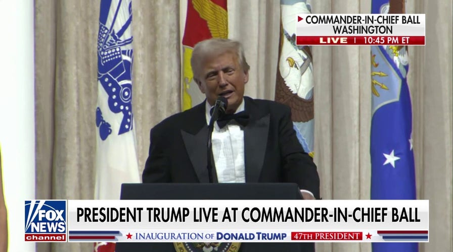 President Trump touts military pride, uptick in military recruitment at Commander-in-Chief Ball