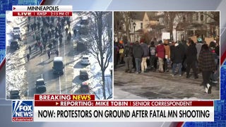 Protesters on the ground following ICE-related Minnesota shooting