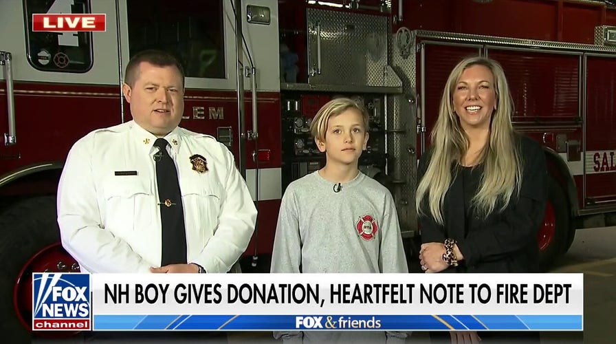 NH boy's donation, heartfelt message to local fire department leaves lasting impact