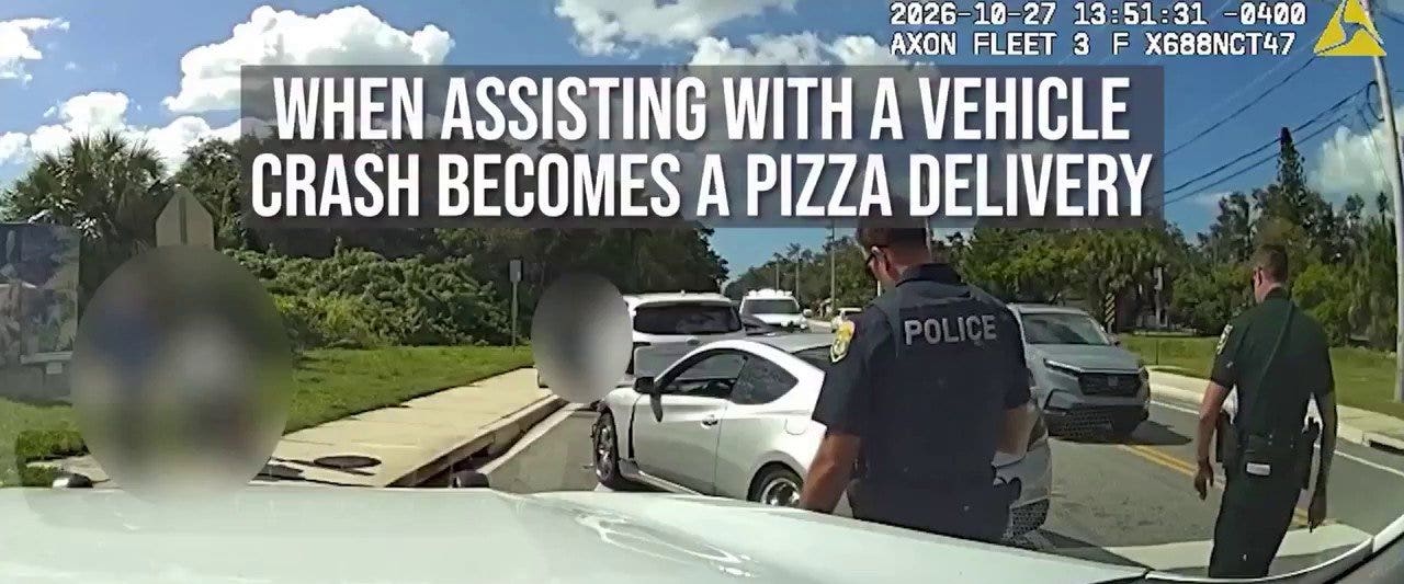 Deputy steps in after pizza delivery takes unexpected turn - Fox News
