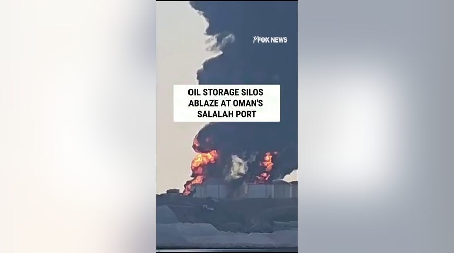 Oil retention  silos ABLAZE astatine  Oman's Salalah port