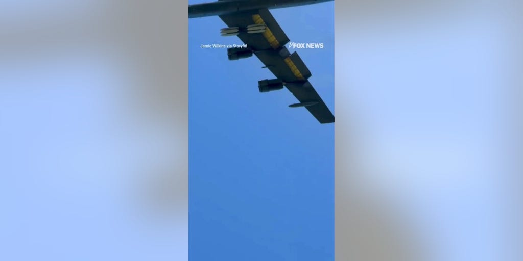WATCH: US Air Force bomber spotted in the skies over the UK