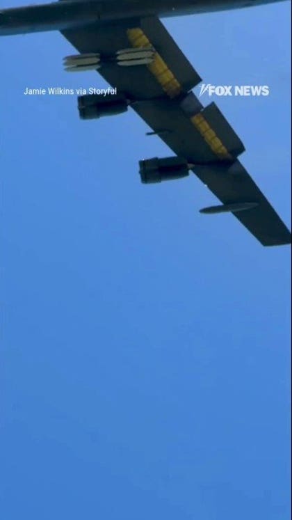 WATCH: US Air Force bomber spotted in the skies over the UK