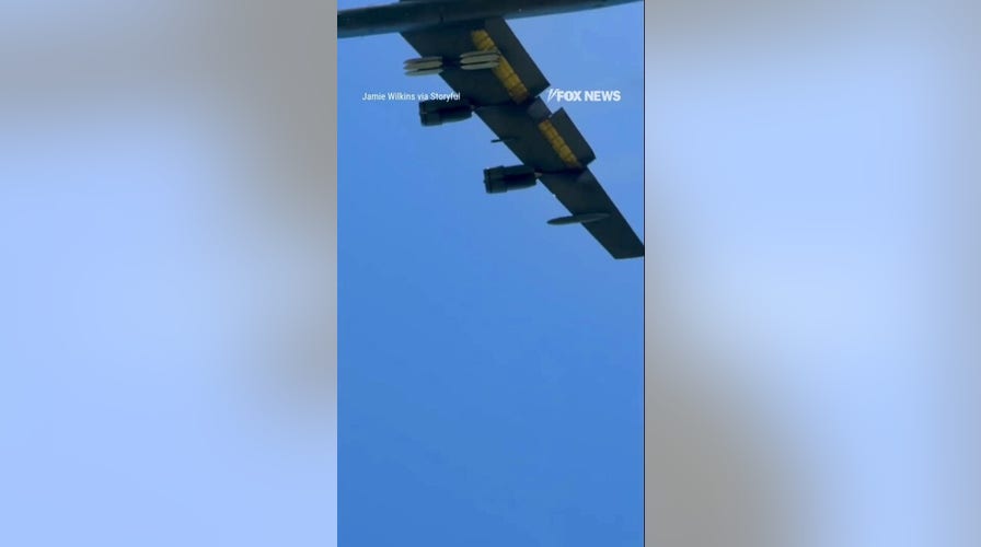 WATCH: US Air Force bomber spotted in the skies over the UK