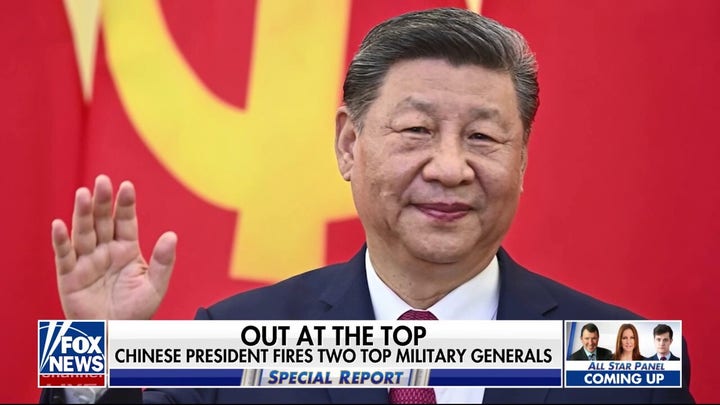 Chinese president fires 2 top military generals, could signal military intentions against Taiwan