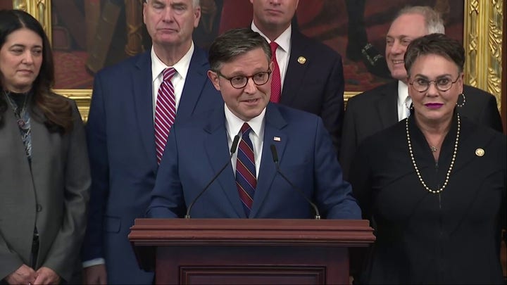 Speaker Johnson says 'it's been a great run' for President Trump, discounts idea of third term