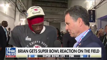 Brian Kilmeade talks to Chiefs after Super Bowl win