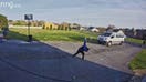 Dad throws football into basketball hoop as son joyously celebrates