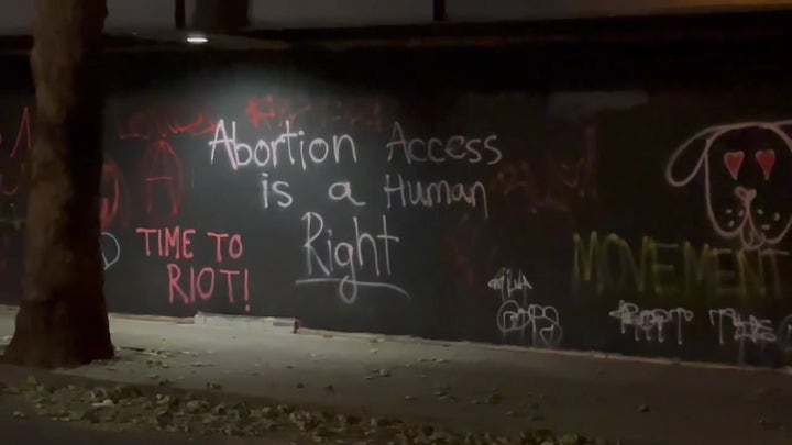 Portland rioters leave pro-choice, anti-SCOTUS messages in graffiti