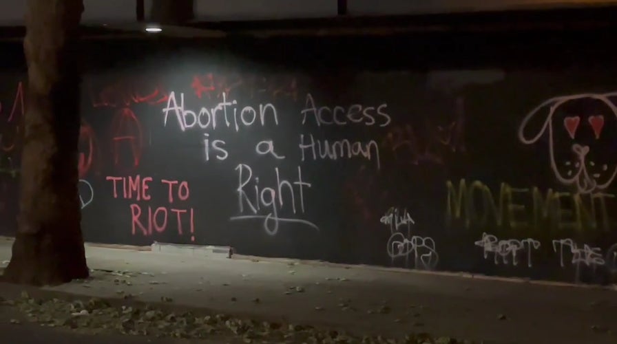 Portland rioters leave pro-choice, anti-SCOTUS messages in graffiti