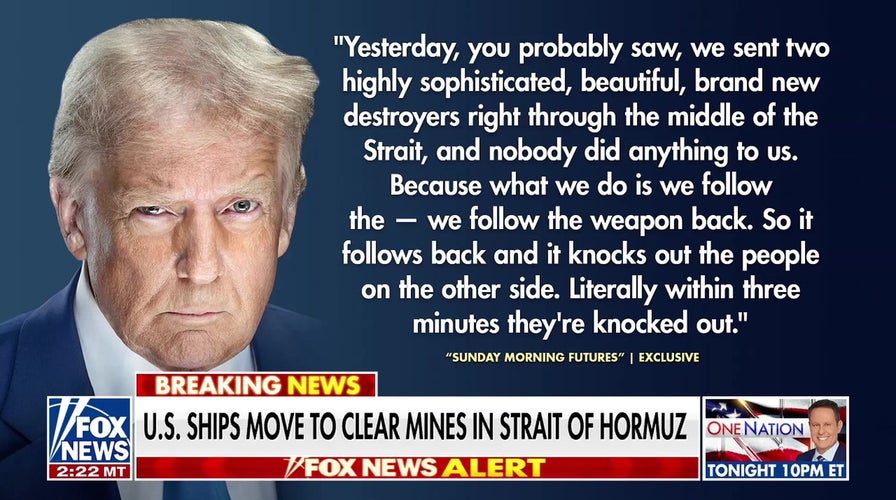 US ships move to clear mines in the Strait of Hormuz