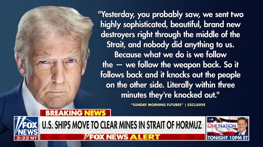 US ships move to clear mines in the Strait of Hormuz