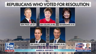 Some GOP senators side with Dems on war powers vote