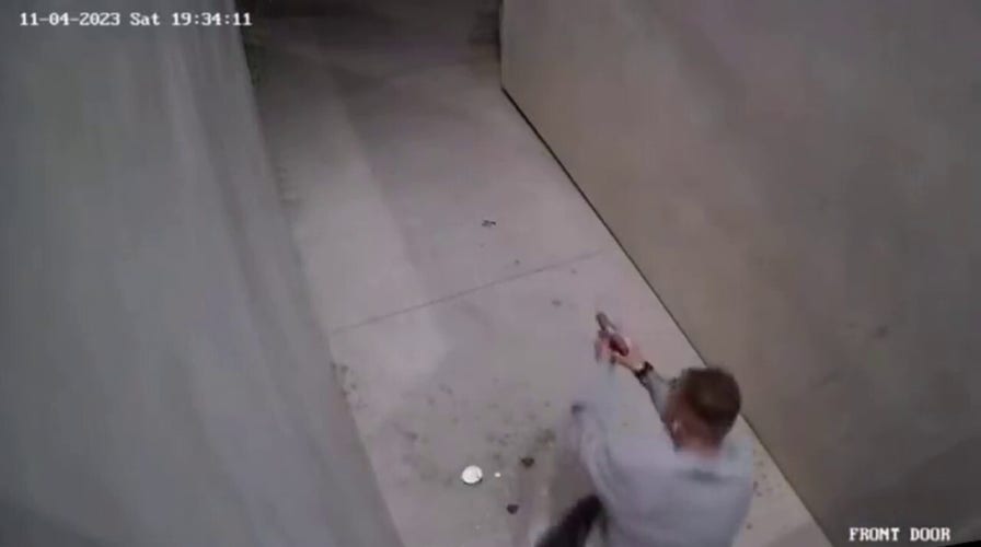 Los Angeles homeowner gets into frightening front door shootout with would-be intruders