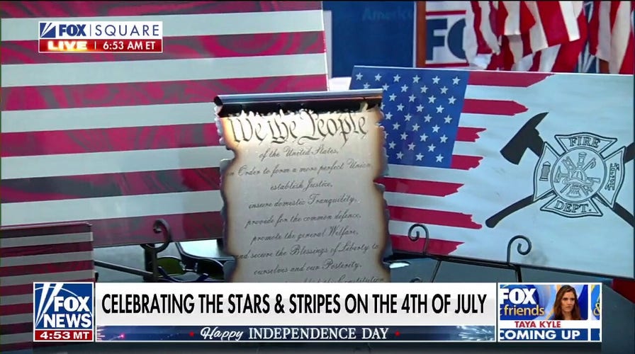 Wisconsin company creates American flags made out of wood, steel 