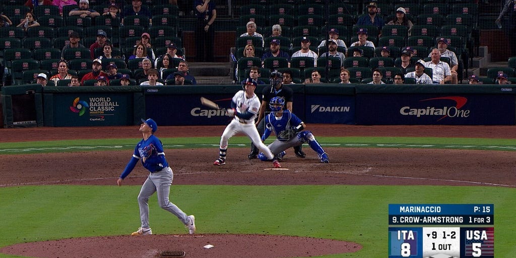 United States' Pete Crow-Armstrong hits second home run of game vs. Italy