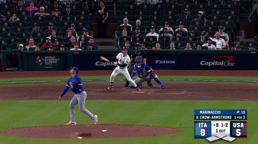 United States' Pete Crow-Armstrong hits second home run of game vs. Italy