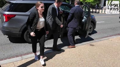WATCH: Scandal-Plagued Platner dodges questions before DC meeting with Dems