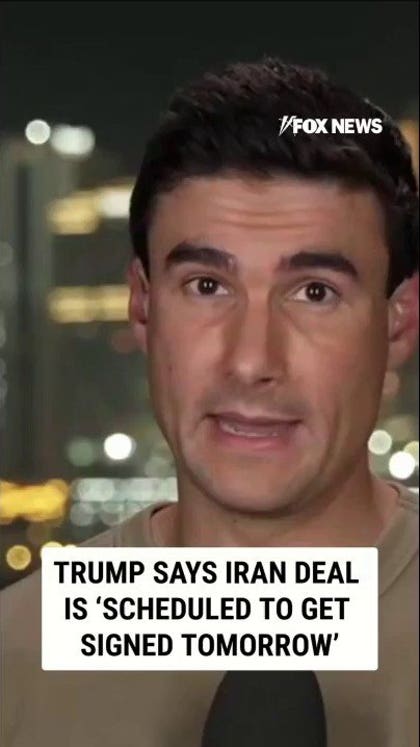 Trump says Iran deal is scheduled to get signed
