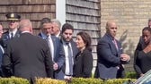 Gov. Hochul confronted at NYPD officer's services as Letitia James reportedly sought invite