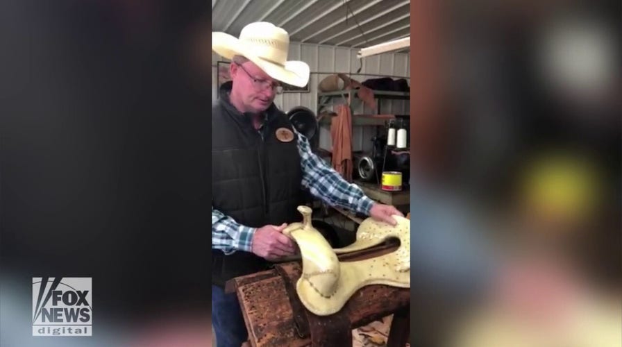 4th generation Oklahoma cowboy makes saddles by hand