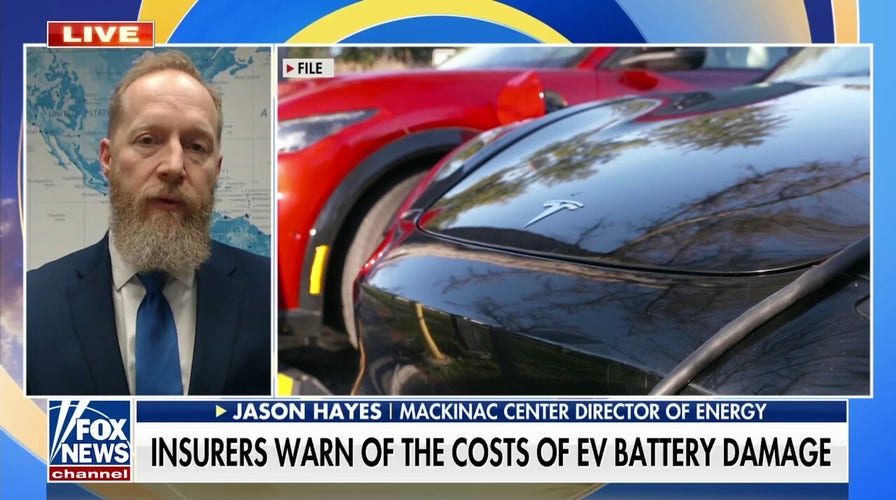 Insurers warn Biden's new electric vehicle proposal will increase premiums as batteries cannot be repaired