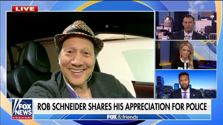 Actor Rob Schneider praises police as 'good, hardworking Americans' after his car breaks down
