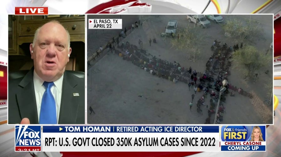 'They find a way to do more damage': Tom Homan slams Biden admin over 350K asylum application dismissals