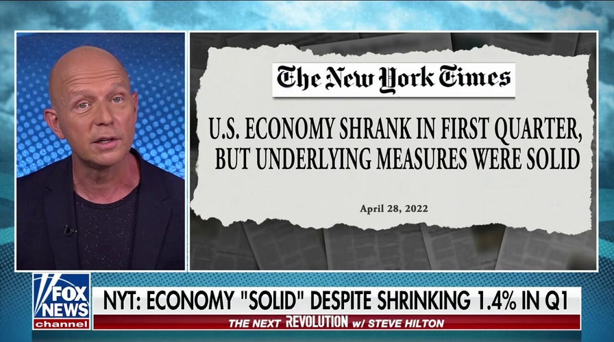 Steve Hilton goes after the New York Times for calling the Biden economy 'solid'
