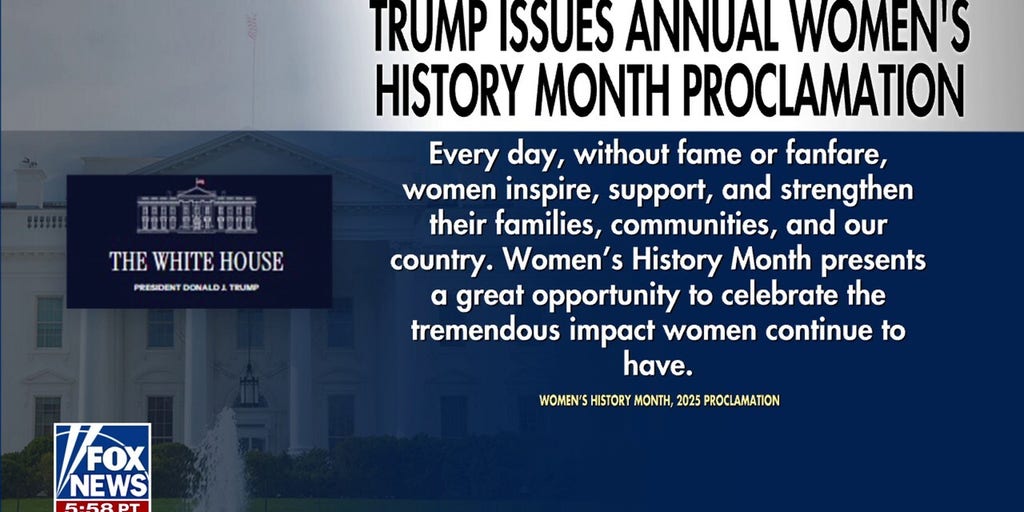 White House releases statement honoring Women’s History Month