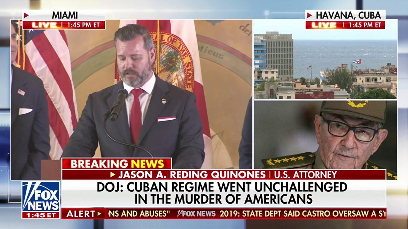 DOJ details charges against Cuba's Raul Castro